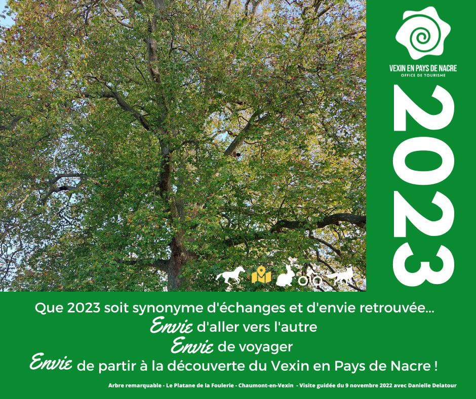 Carte de voeux 2023 de l'Office de tourisme Vexin en Pays de Nacre